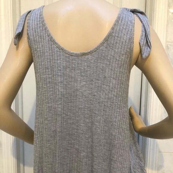 GREY RIBBED TANK TOP - Picture 5 of 6